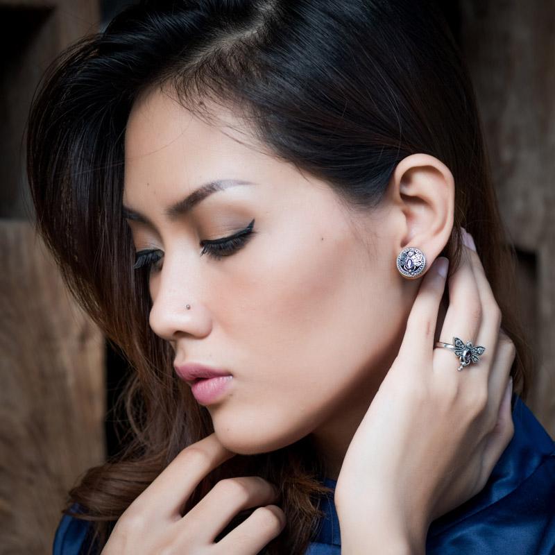 Subeng Mini Anting Tradisonal Bali Koleksi Capung Sterling Silver 925