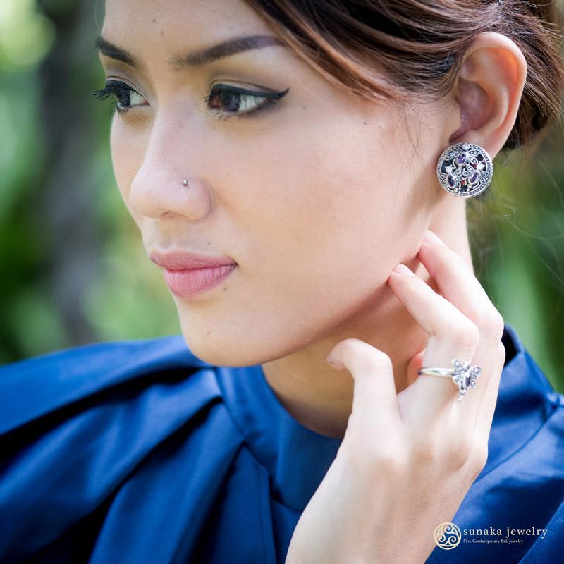 Subeng Besar Anting Tradsional Bali Koleksi Capung Sterling Silver 925