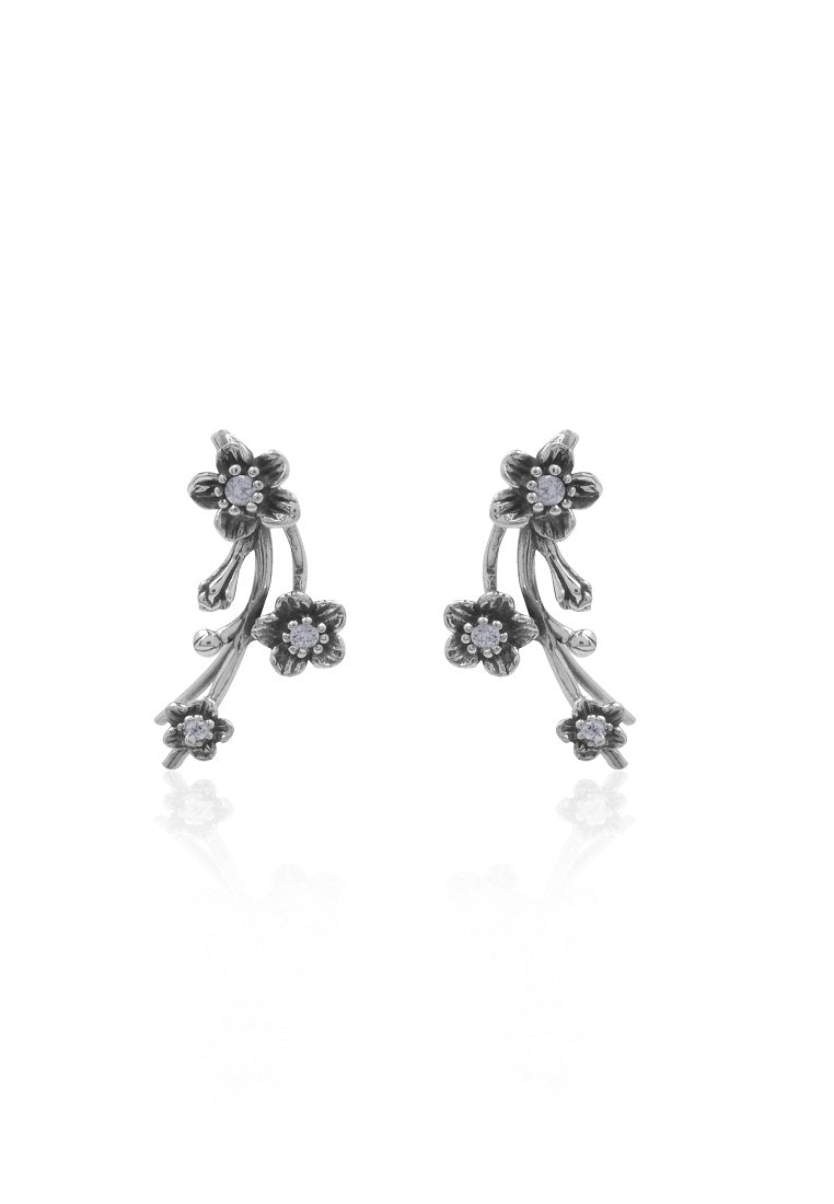 Anting Stud Perak 925 Koleksi Cherry Blossom Sterling Silver