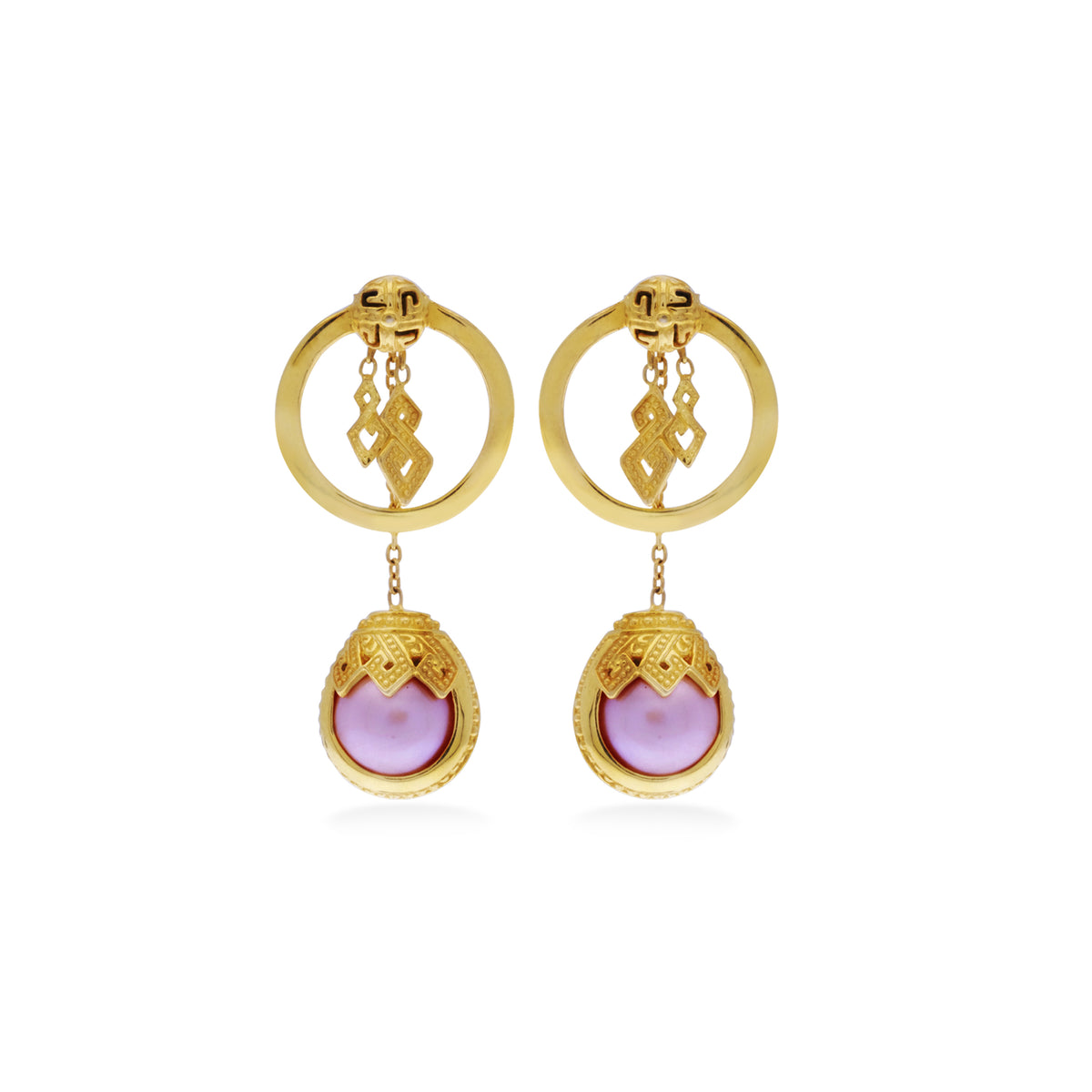 Anting Stud Drop Pendek Perak 925 Koleksi Mutiara Mandalika