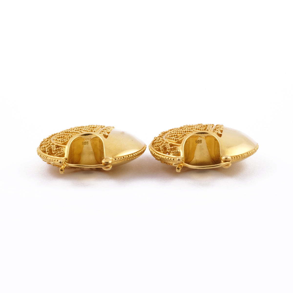 925 Sterling Silver Songket Collection Hoop Earrings