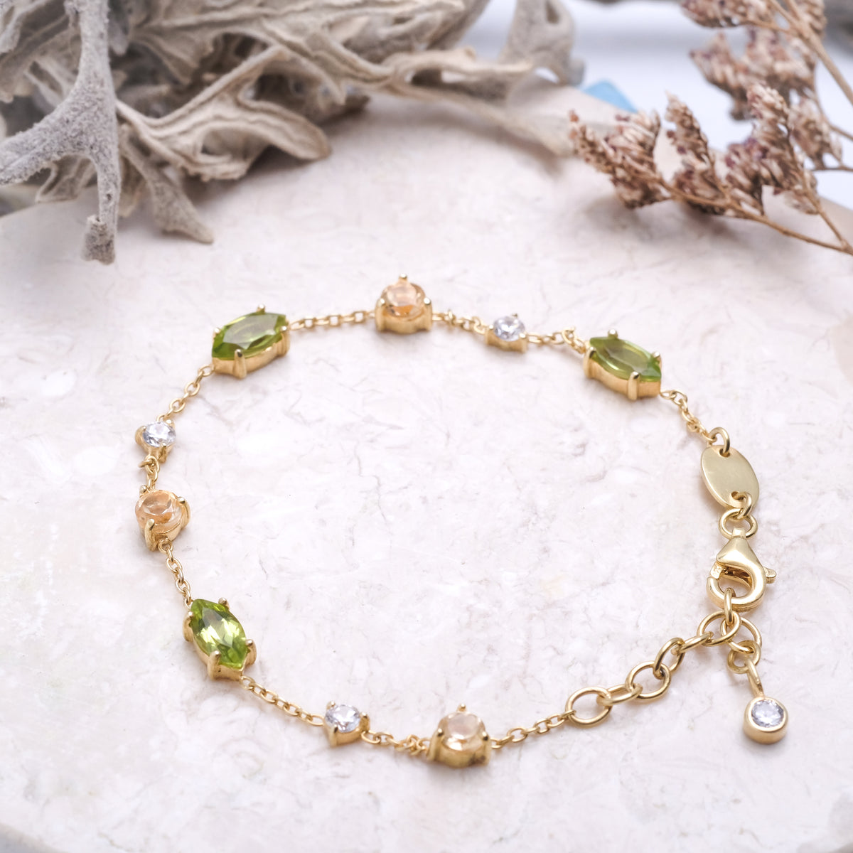 Gelang Koleksi Prong Sterling Silver 925 Gold Plated