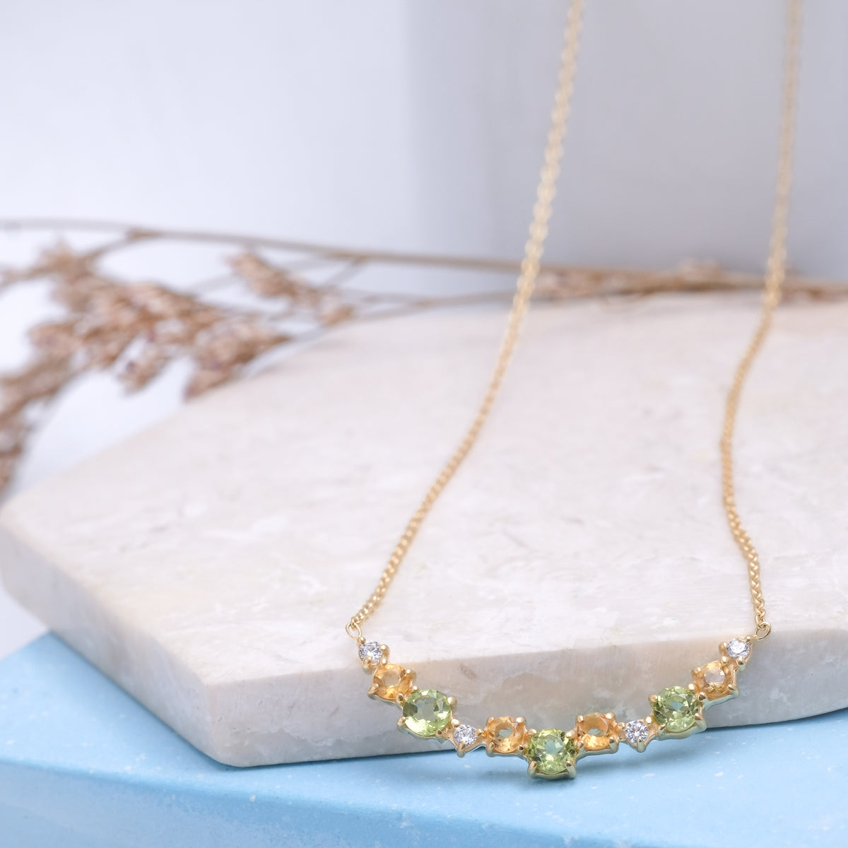 Kalung Koleksi Prong Sterling Silver 925 Gold Plated