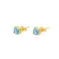 Rainbow Collection 925 Sterling Silver Stud Earrings with 5 mm Prong Gemstone