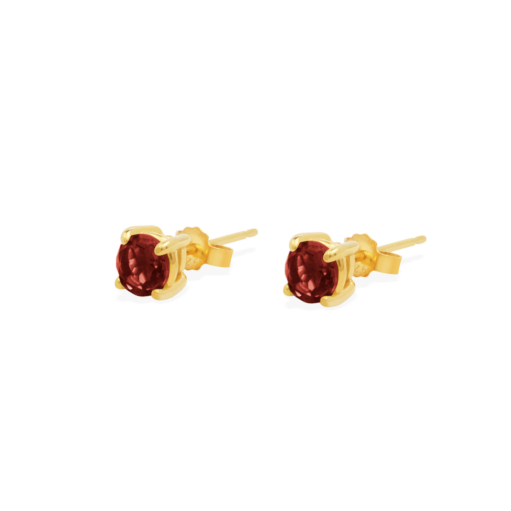 Rainbow Collection 925 Sterling Silver Stud Earrings with 5 mm Prong Gemstone