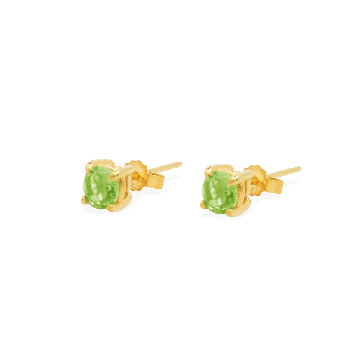 Rainbow Collection 925 Sterling Silver Stud Earrings with 5 mm Prong Gemstone
