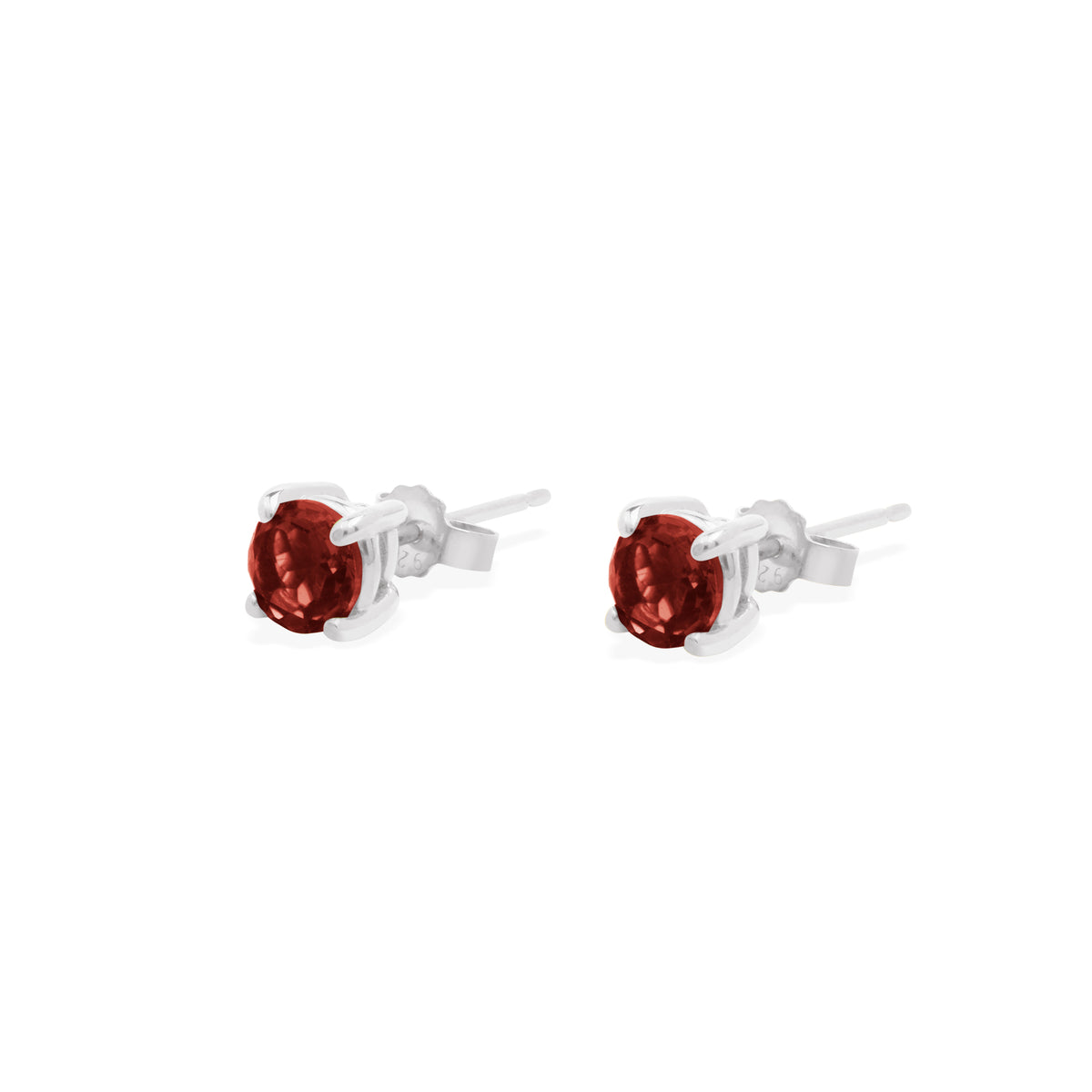 Rainbow Collection 925 Sterling Silver Stud Earrings with 5 mm Prong Gemstone