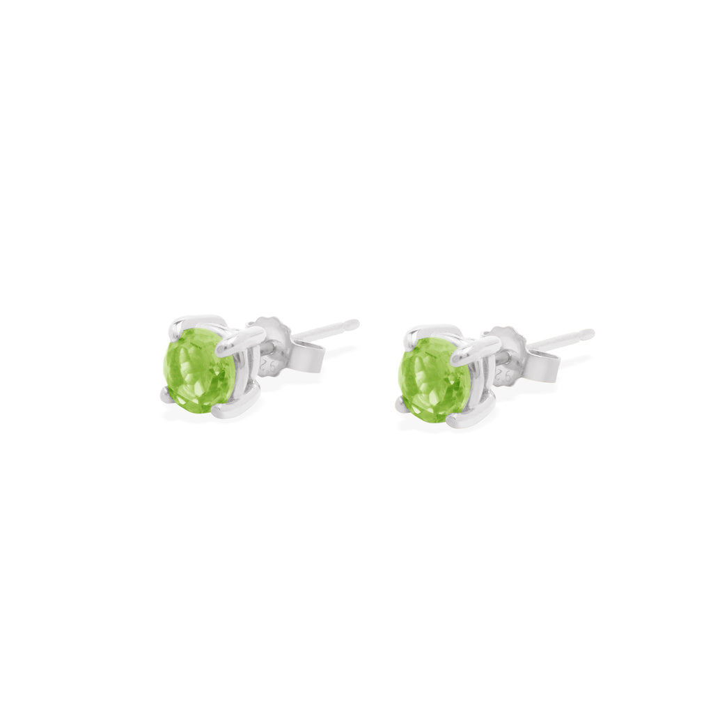 Rainbow Collection 925 Sterling Silver Stud Earrings with 5 mm Prong Gemstone