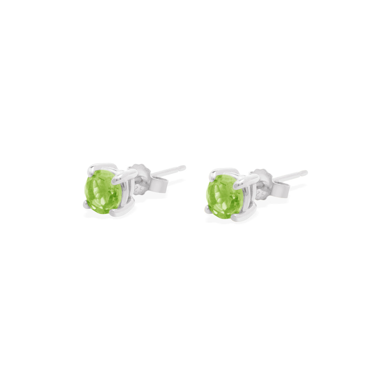 Rainbow Collection 925 Sterling Silver Stud Earrings with 5 mm Prong Gemstone