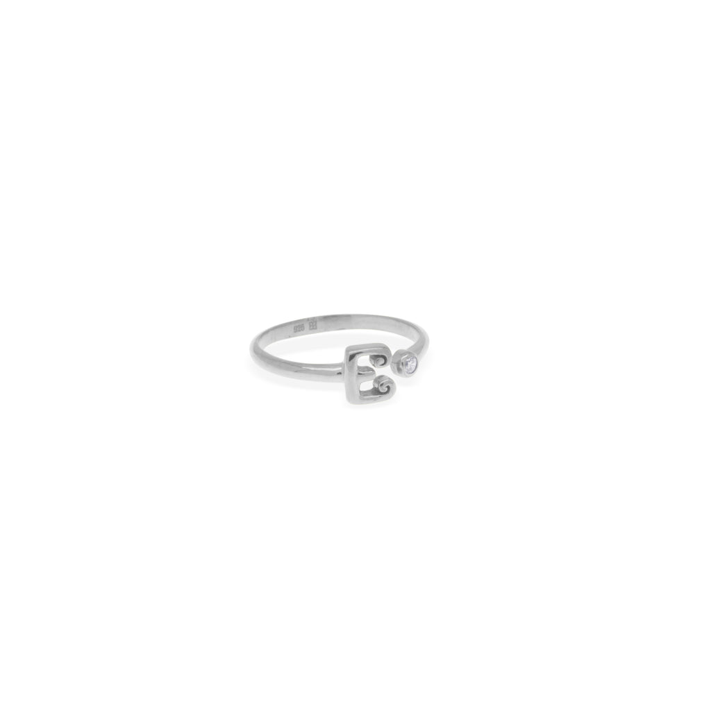 Alphabet Silver Ring