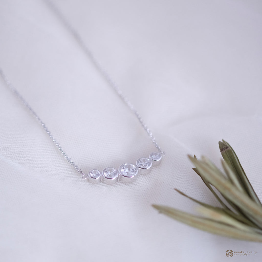 Kalung Perak 925 Koleksi Allure permata White Zircon
