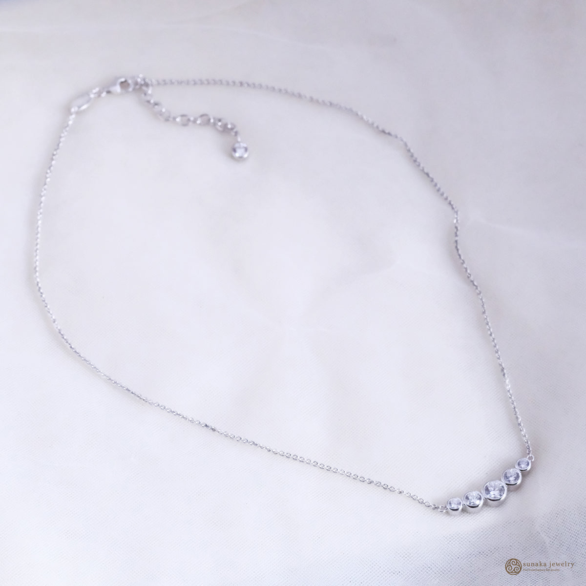 Kalung Perak 925 Koleksi Allure permata White Zircon