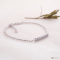925 Silver Eternity Gemstone Bar Collection Bracelet