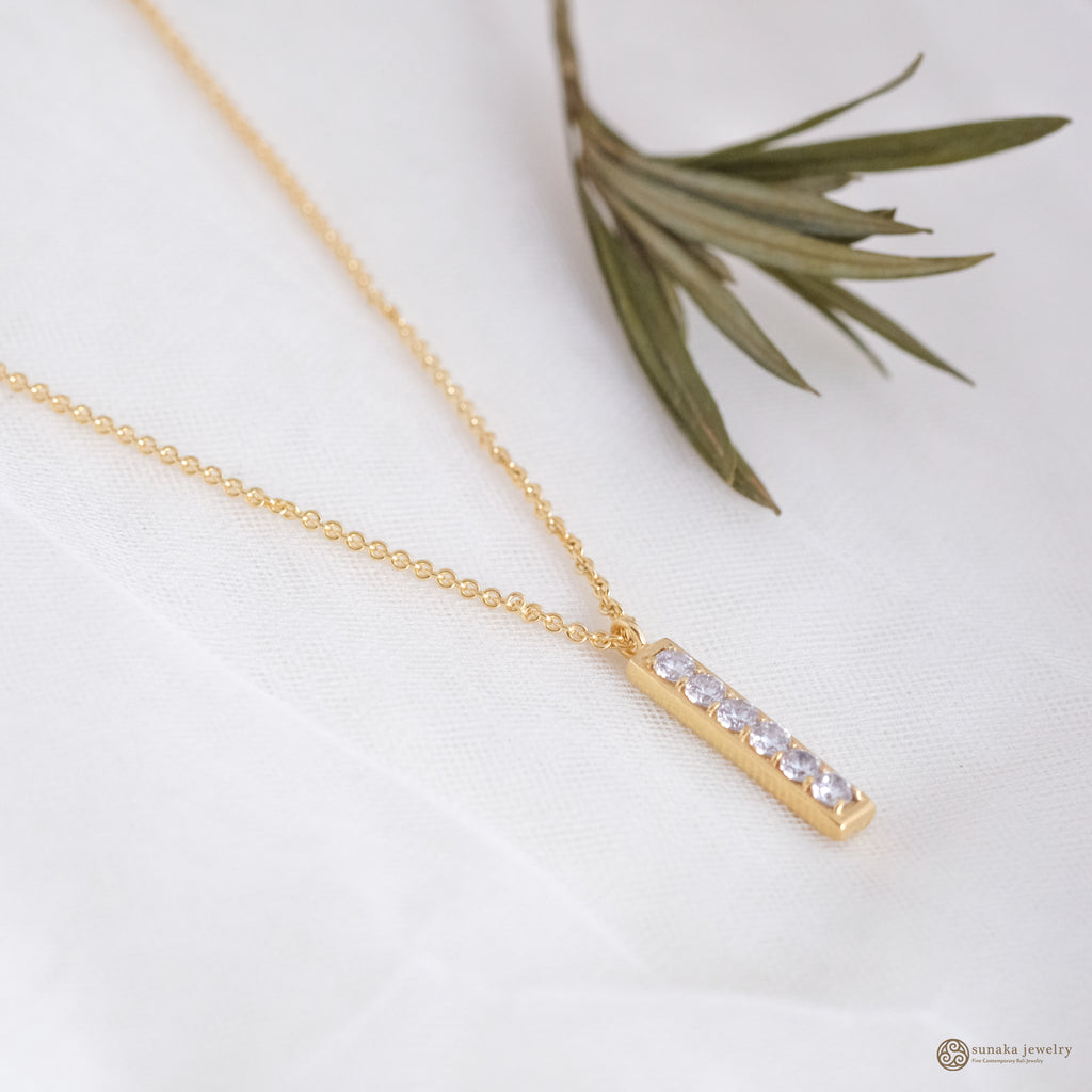 Kalung Perak 925 Koleksi Bar Permata Eternity