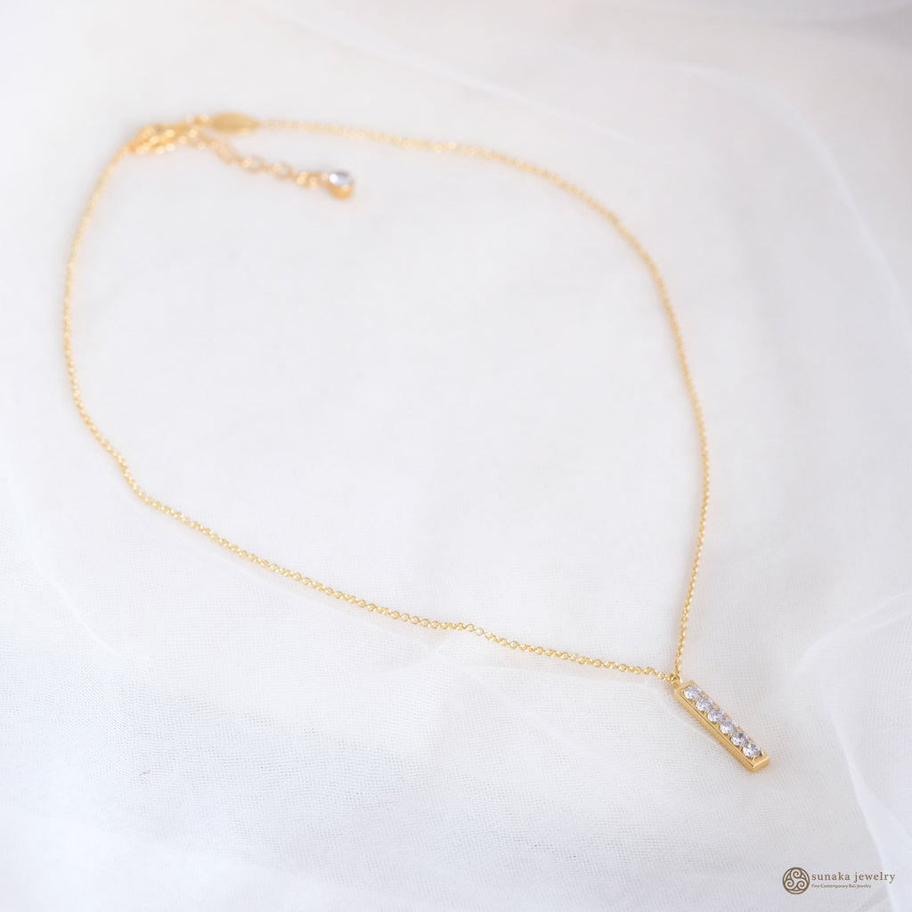 Kalung Perak 925 Koleksi Bar Permata Eternity