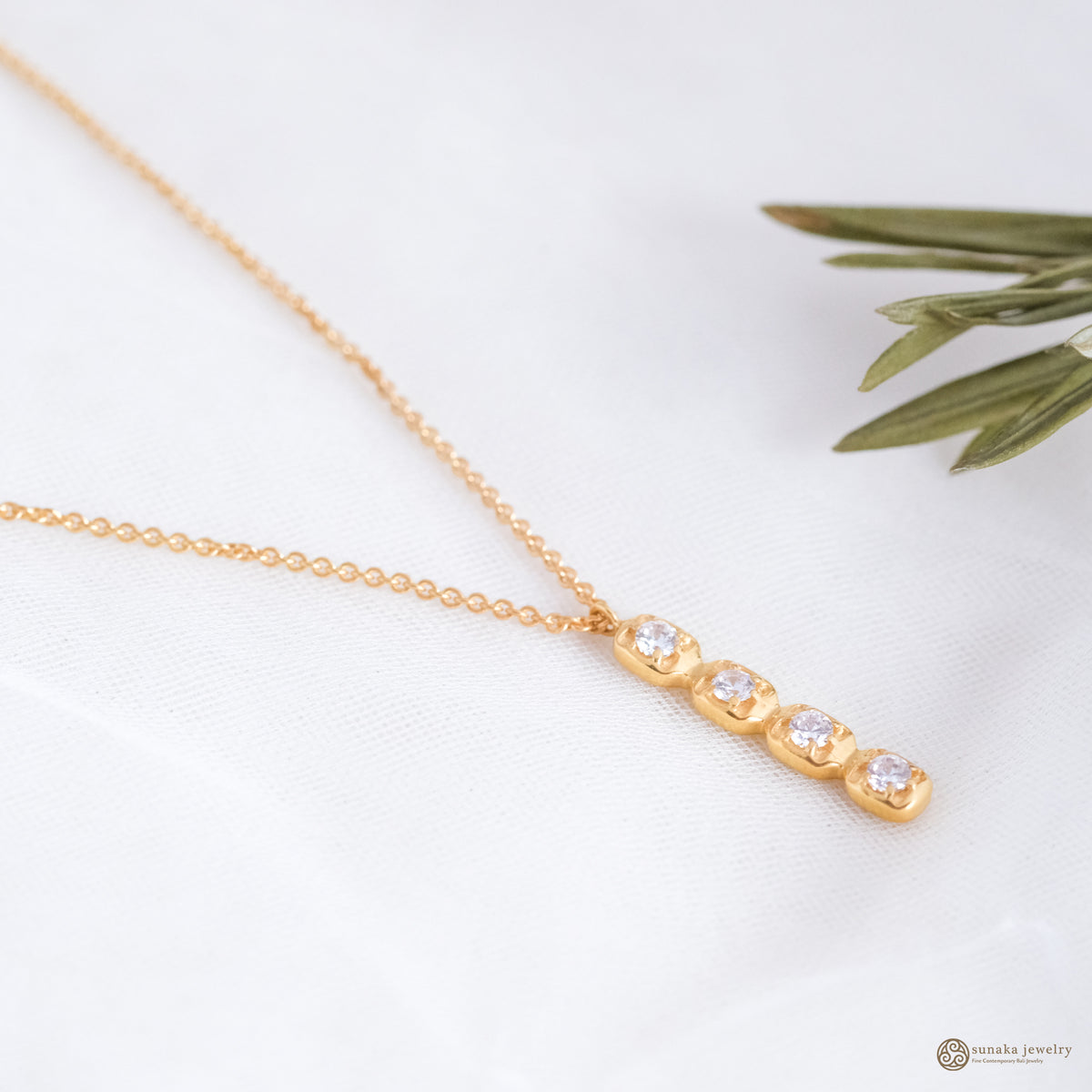 925 Sterling Silver Bold Squares Gemstone Bar Necklace Collection