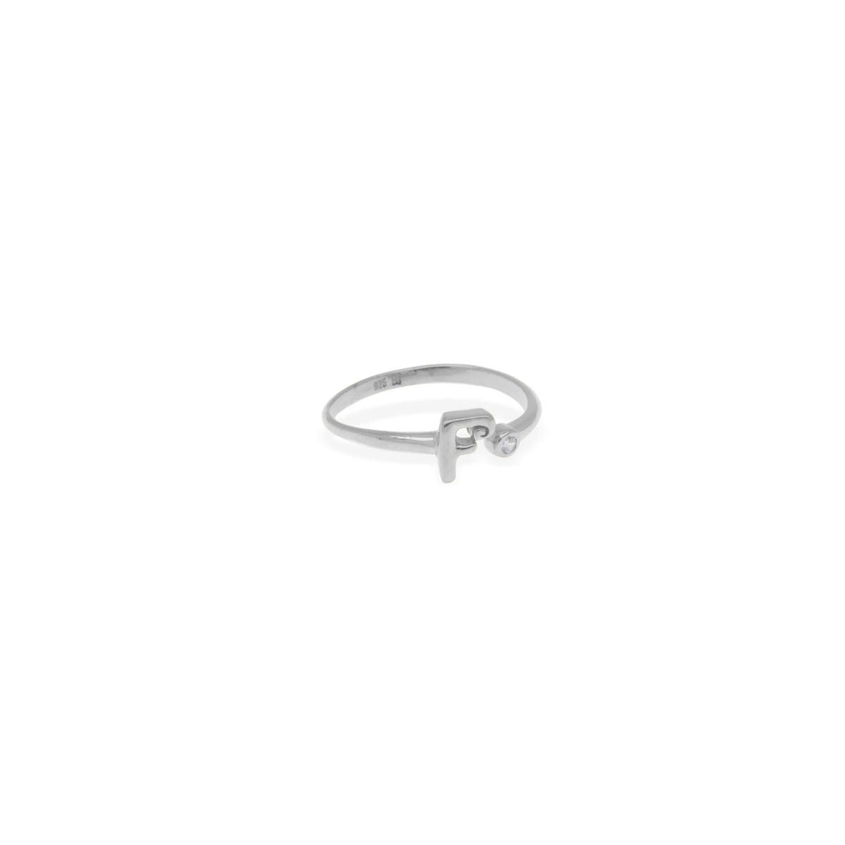 Alphabet Silver Ring