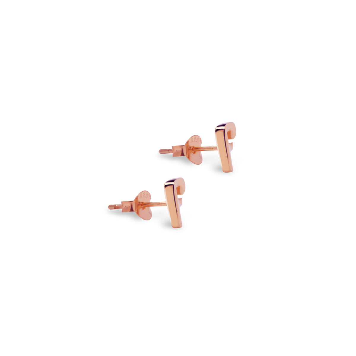 Anting Perak Alphabet Rose Gold Plated