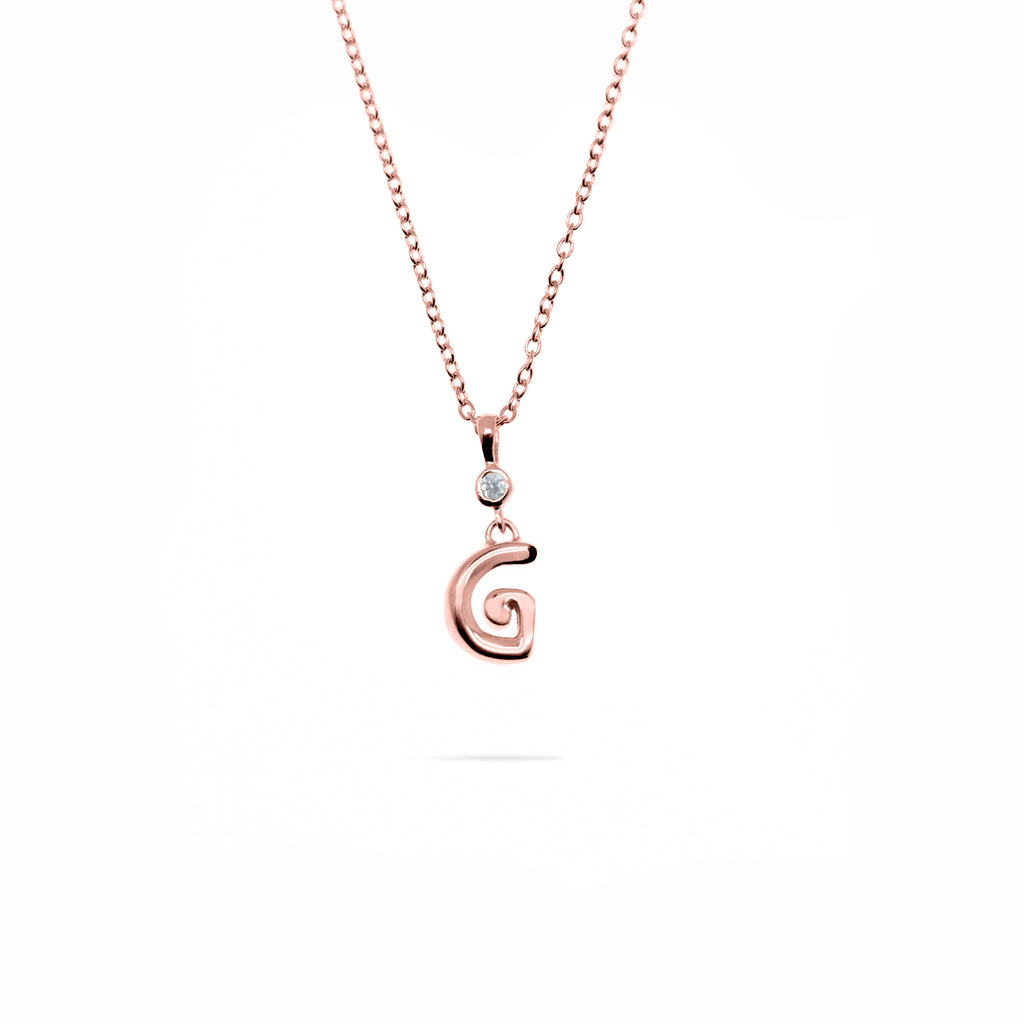 Pendant Alphabet Rose Gold Plated