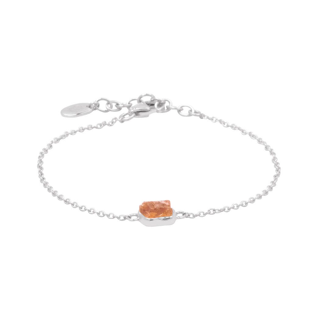 925 Silver Bracelet with Pristine Collection Rawstone