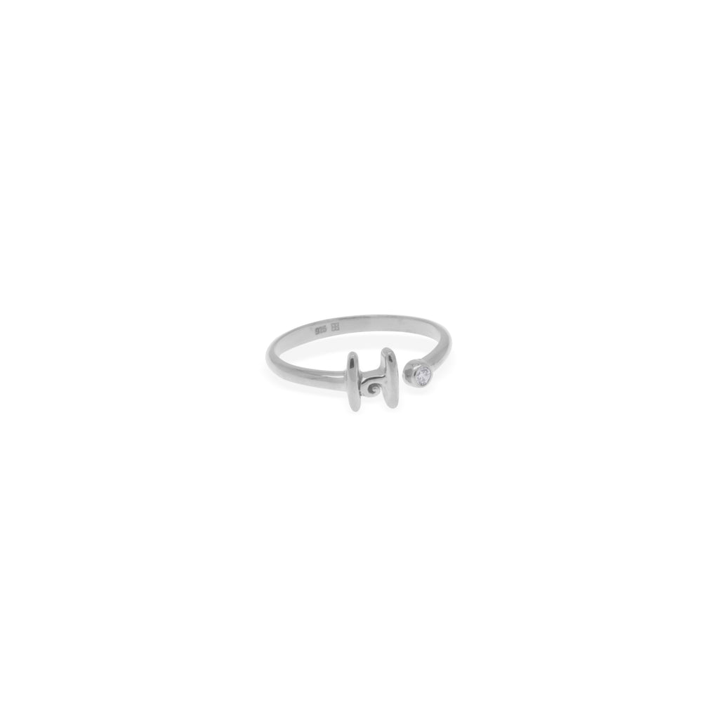 Alphabet Silver Ring