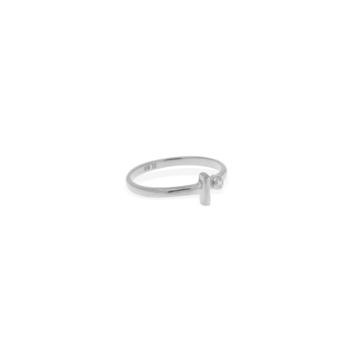 Alphabet Silver Ring
