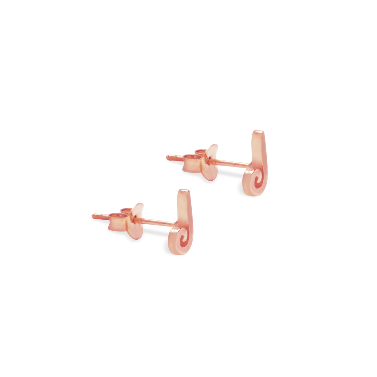 Anting Perak Alphabet Rose Gold Plated