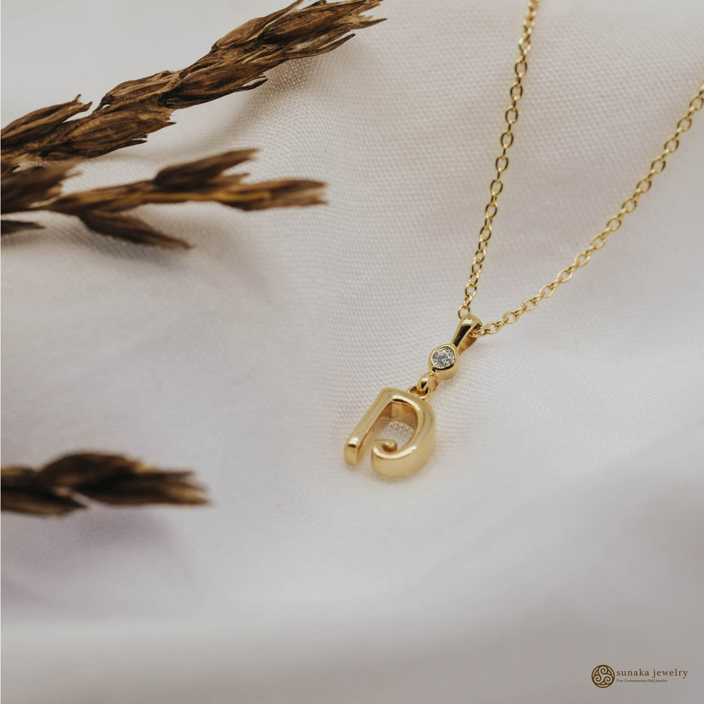 Pendant Alphabet Gold Plated