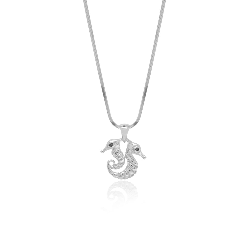 Liontin Perak 925 Double Koleksi Seahorse ( Pendant Only )