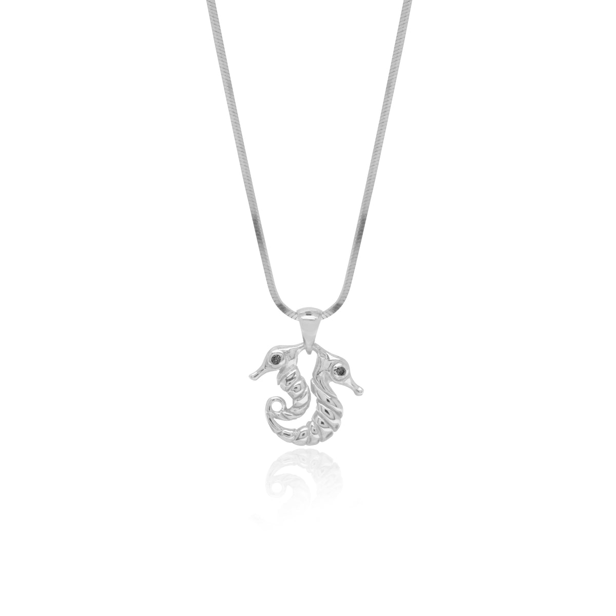 925 Silver Double Seahorse Collection Pendant (Pendant Only)