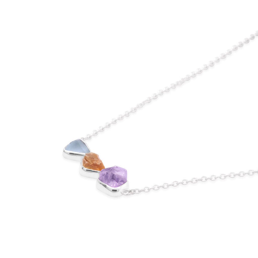 Kalung Silver 925 dengan Rawstone Koleksi Pristine