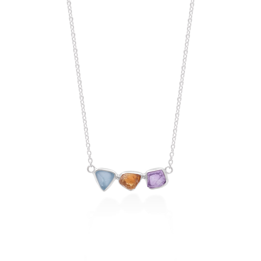 Kalung Silver 925 dengan Rawstone Koleksi Pristine