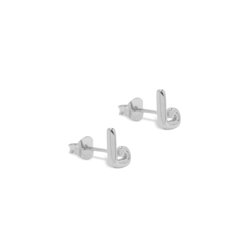 Anting Stud Perak 925 Koleksi Alphabet
