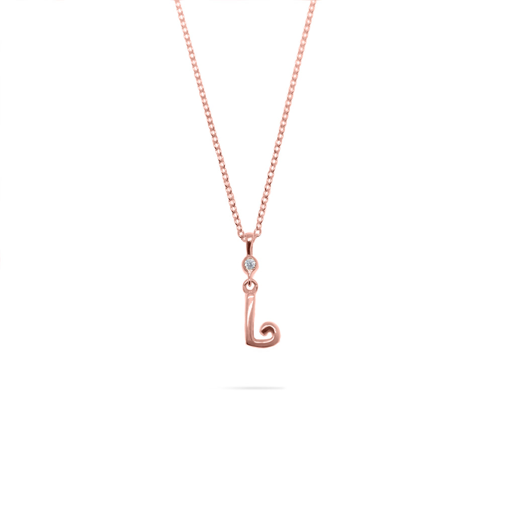 Pendant Alphabet Rose Gold Plated