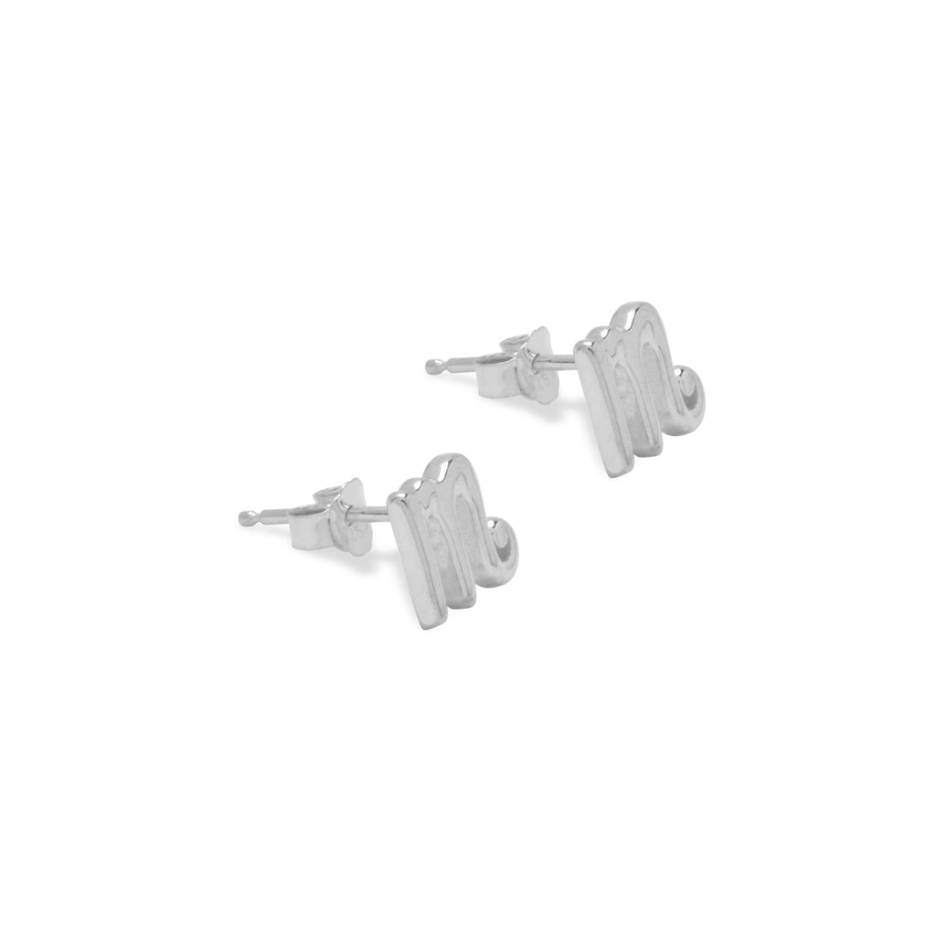 Anting Stud Perak 925 Koleksi Alphabet