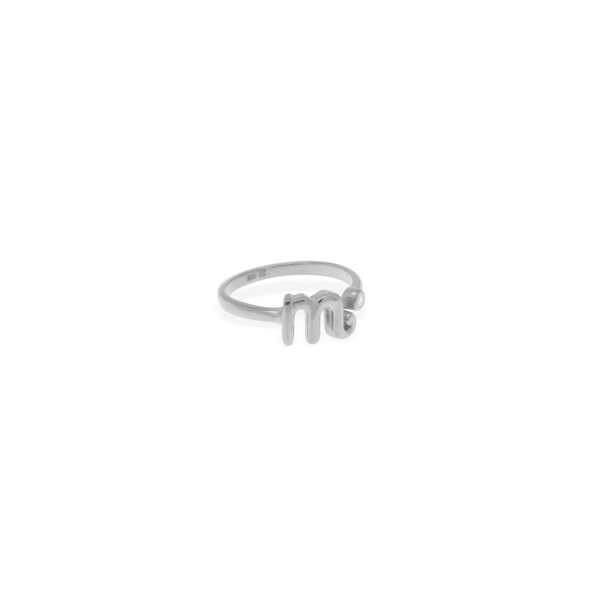 Alphabet Silver Ring
