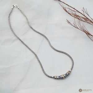 Kalung Perak 925 Koleksi Emas Perak Braided Chain Necklace/N.065C