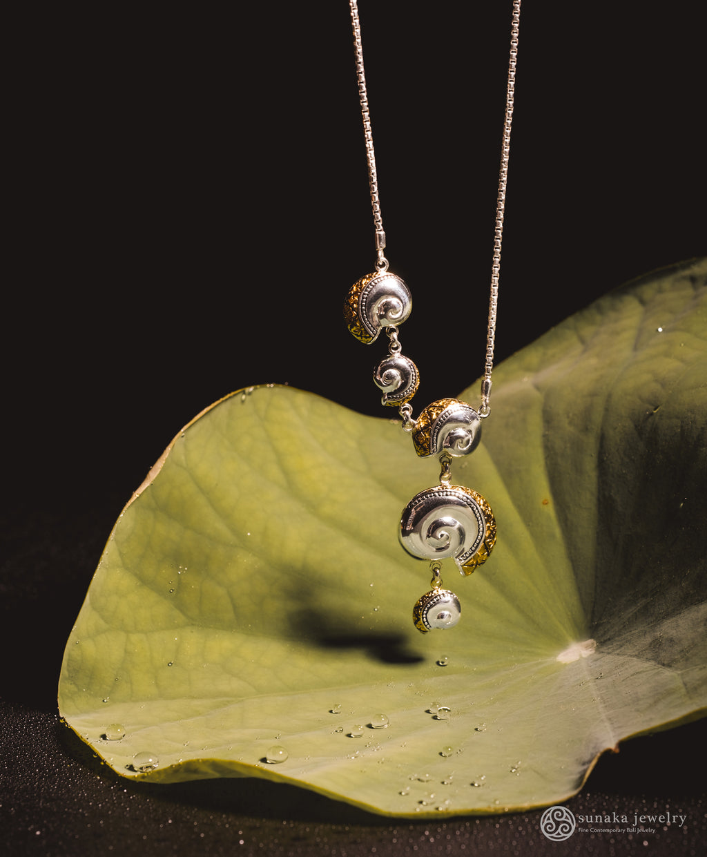 Kalung Perak 925  Koleksi Keong Emas