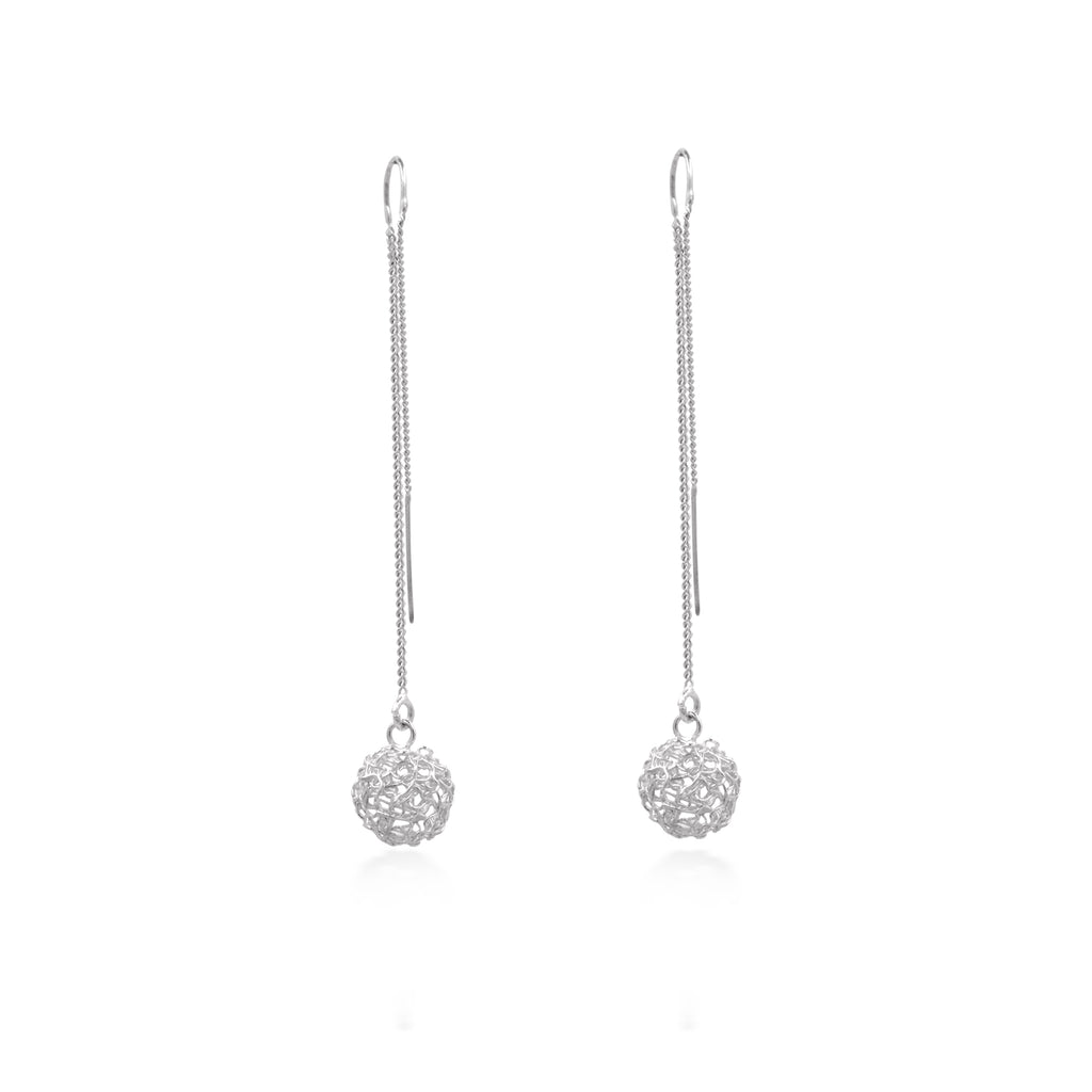 Anting Dangle Ball Perak 925 Koleksi Sebun