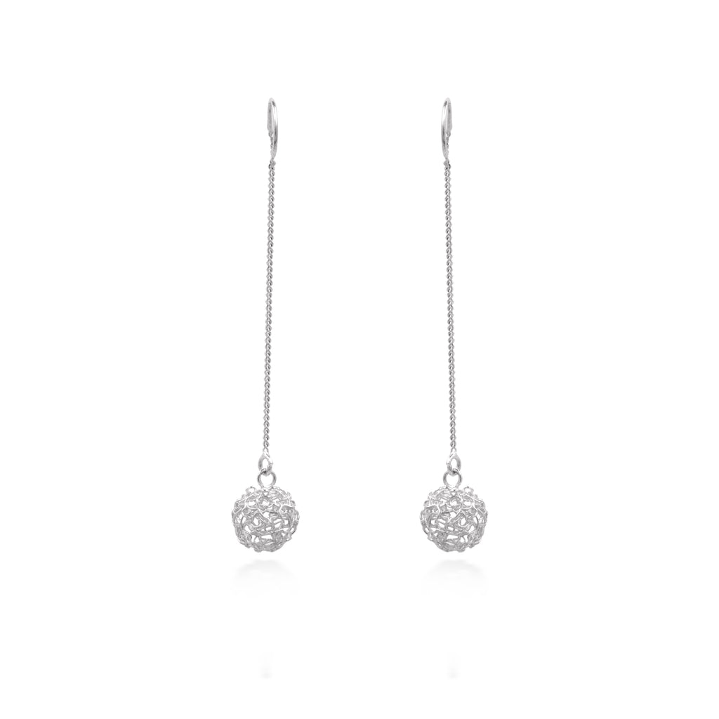 Anting Dangle Ball Perak 925 Koleksi Sebun