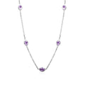 Ritchie Chain Silver Necklace with Gemstone 925 Sterling Silver