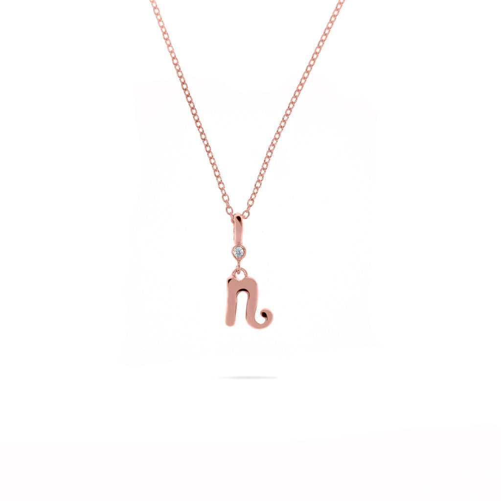 Pendant Alphabet Rose Gold Plated