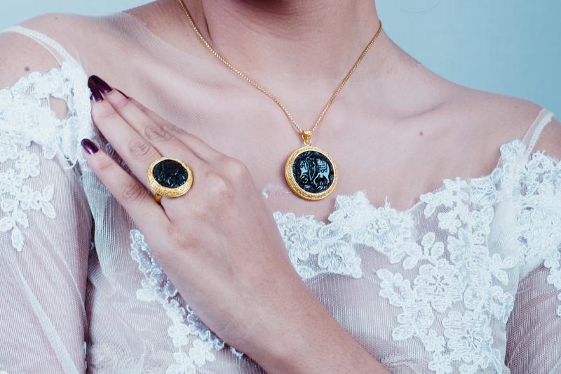 Cincin Model Cocktail Ring Koleksi Gajah Gold Plated