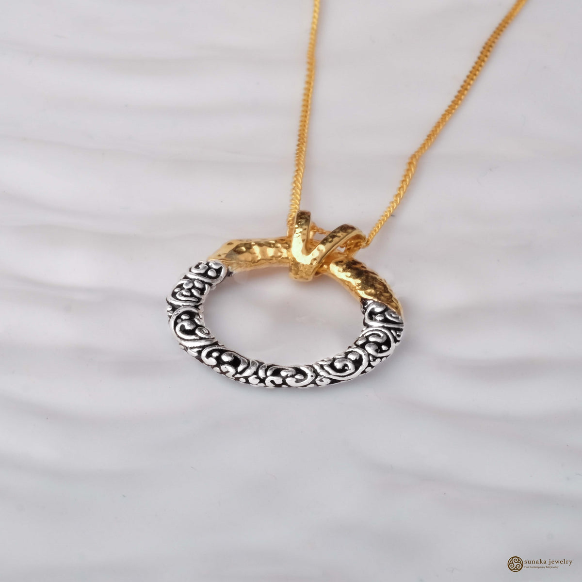 Small Round 925 Silver Pendant Ayung Sterling Silver Collection