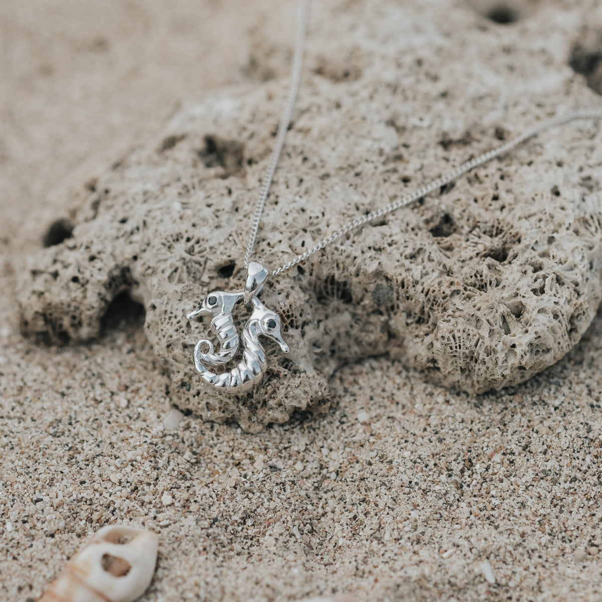 925 Silver Double Seahorse Collection Pendant (Pendant Only)