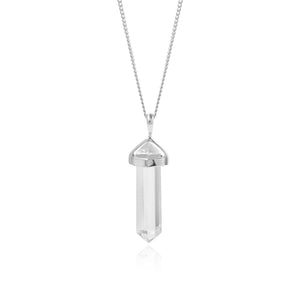 Pendant Silver Kristal Clear Quartz Koleksi Pendulum