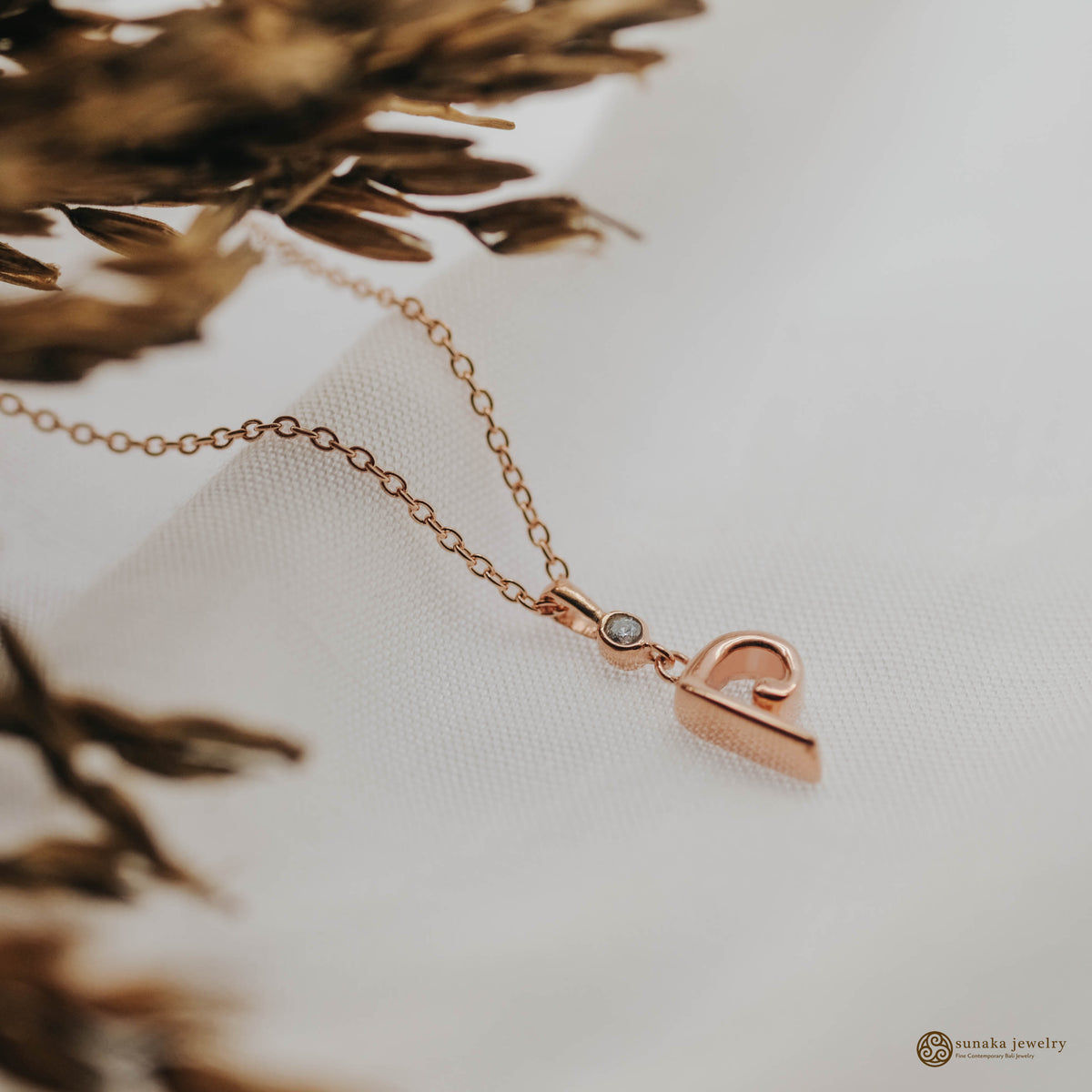 Rose Gold Plated Alphabet Pendant