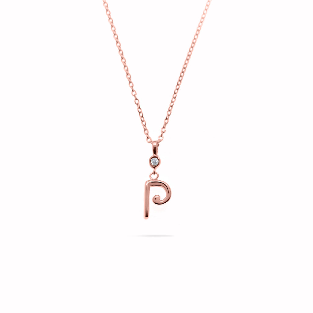Pendant Alphabet Rose Gold Plated