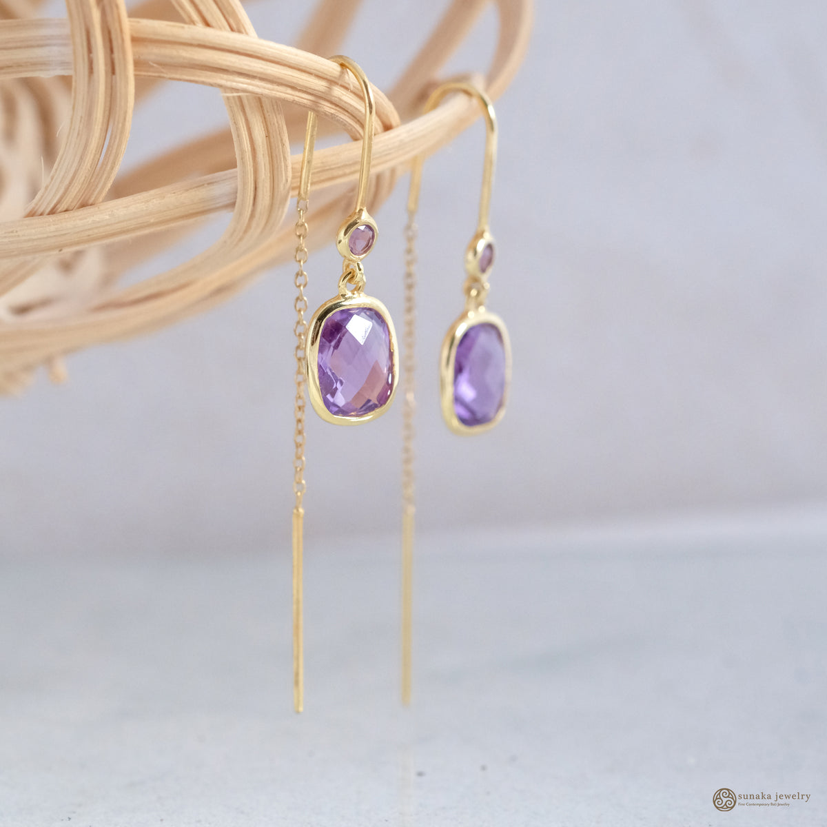 Anting Treader Koleksi Pelangi Perak 925 Gold Plated