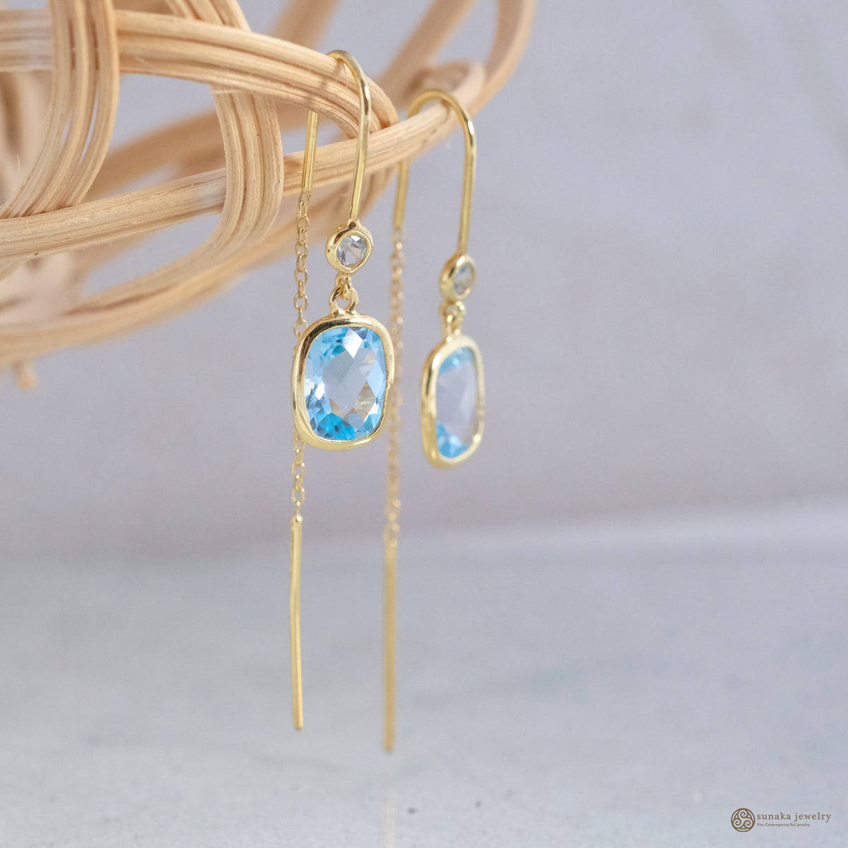 Anting Treader Koleksi Pelangi Perak 925 Gold Plated